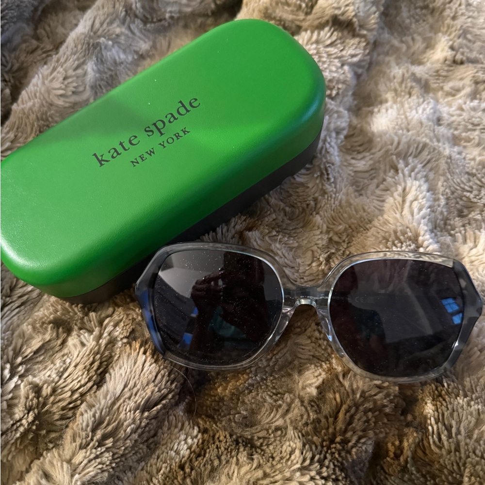 Kate Spade Black Sunglasses with Green Case